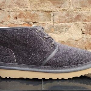 NWB UGG Men's Neumel Shaggy Suede Dark Grey #1158219 Size 10